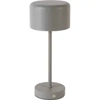 TRIO Leuchten LED bordslampa Jeff, dimbar, Aluminium / grå / zink, Vardagsrum / matsal, Metall, Modern, LED-bordslampa