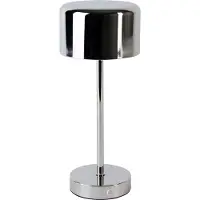 TRIO Leuchten LED bordslampa Jeff, dimbar, Förkromad / silver, Vardagsrum / matsal, Metall, Modern, LED-bordslampa