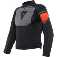Dainese Air Fast textiljacka Svart/Grå/Neonröd 46 Herrar sort