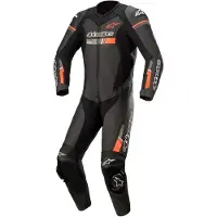 Alpinestars GP-Force Chaser 1-delad läderoverall Svart/Neonröd 50 Herrar sort