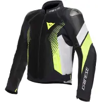 Dainese Super Rider 2 Absøluteshell Textiljackor Svart/Vit/Gul 54 Herrar sort