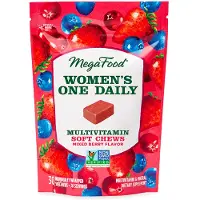 MegaFood , Women's Daily Multivitamin, Mixed Berry, 30 Individually Wrapped Soft Chews