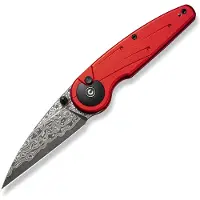 CIVIVI Starflare C23052-DS1 Damascus, Red Aluminum, pocket knife