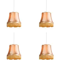 QAZQA Set med 4 retro-hänglampor guld 45 cm - Granny