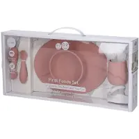 Ezpz Middagsset - Silikon - 4 Delar - Rosa - - One Size - Middagsset