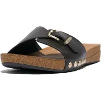 FitFlop Iqushion Adjustable Buckle Leather Tofflor