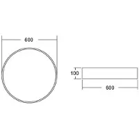 Brumberg Biro Circle, Ø 60 cm, DALI dimbar, silver, 4 000 K dimbar, Aluminium / grå / zink, Arbetsrum / kontor, Aluminium / grå / zink