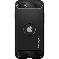 Spigen Rugged Armor för iPhone SE 2020 - Matt Svart (ACS00944)