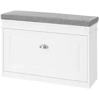 SoBuy skobänk med förvaring vit 75x24x51cm