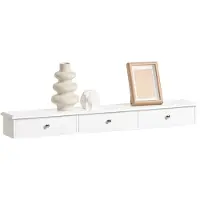 SoBuy SoBuy, Väggmonterad avlastningsbord, Fotohylla, Vägghylla med 3 lådor, FRG43-L-W