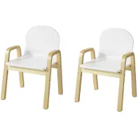SoBuy 2-pack Barnstol vit KMB24-Wx2