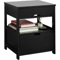 SoBuy Sängbord Soffbord Svart FRG258-SCH