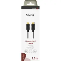 Sinox DisplayPort-kabel 1 m svart