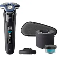 Philips SHAVER Series 7000 S7886/55 Elektrisk rakapparat för våt- och torrakning, Roterande rakhuvud, SkinIQ, Svart, Batteri, Inbyggt batteri, 60 min