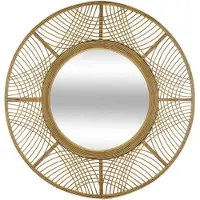 Atmosphera boho-spegel med bambu-ram INA, Ø 70 cm
