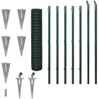 vidaXL Eurofence stål 10 x 1,5 m grön