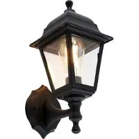 QAZQA Smart utomhusvägglampa svart IP44 inkl. Wifi ST64 - Capital