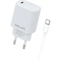 Beline PD 3.0 USB-C laddningsaggregat - 20W - Vit