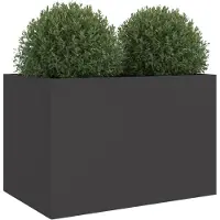 vidaXL Odlingslåda svart 62x47x46 cm stål