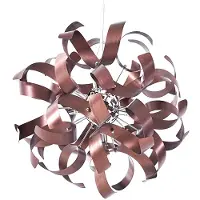 LUCANDE Hänglampa Kaelor , dimbar, Koppar, Vardagsrum / matsal, Aluminium / grå / zink, Design, Pendellampa