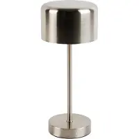 TRIO Leuchten LED bordslampa Jeff, dimbar, Aluminium / grå / zink, Vardagsrum / matsal, Metall, Modern, LED-bordslampa