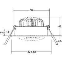 Brumberg Downlight BB37, dimbar, Vitt / opal, Vardagsrum / matsal, Aluminium / grå / zink, Downlights