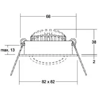 Brumberg Downlight BB05, Vitt / opal, Vardagsrum / matsal, Aluminium / grå / zink, Downlights