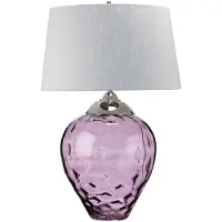 Quintiesse Bordslampa Samara, Violett / rosa / rosè, Vardagsrum / matsal, Glas, Design, Bordslampa