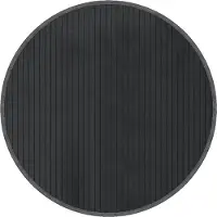 vidaXL Matta rund grå 60 cm bambu