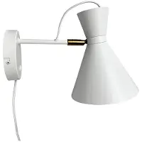 Dyberg Larsen Vägglampa Cindy, Vitt / opal, Vardagsrum / matsal, Metall, Design, Vägglampa, vägglampa inomhus