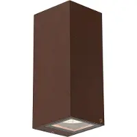 QAZQA Industriell vägglampa rostbrun 2-ljus AR70 IP54 - Baleno