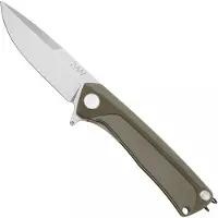 Acta Non Verba ANV Knives Z100 BB VZ100-056 Stonewashed Sleipner, Olive G10, pocket knife