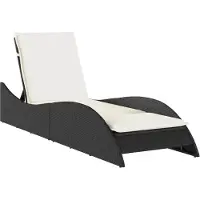 vidaXL Chaise Longue med Kuddar, Vilolits med Justerbart Ryggstöd, Solbädd, Utemöbel, Modern, 368278