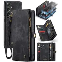 CASEME Samsung Galaxy S24+ 008 2-i-1 Multifunktionell Plånboksfodral - Svart