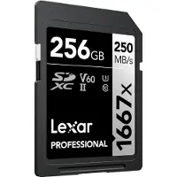 Lexar Professional - Flash-minneskort - 256 GB - Video Class V60 / UHS-II U3 / Class10 - 1667x - SDXC UHS-II