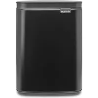 Brabantia Bo Waste Bin, 4 l, Rektangulär, Stål, Svart, Stål, Manuell