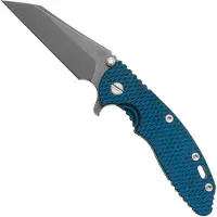 Rick Hinderer Knives Rick Hinderer XM-18 3.5" S45VN Wharncliffe Fatty Tri-Way Working Finish, Blue/Black G10, pocket knife