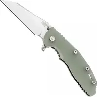 Rick Hinderer Knives Rick Hinderer XM-18 3.5" S45VN Wharncliffe Fatty Tri-Way, Stonewashed, Translucent Green G10, pocket knife