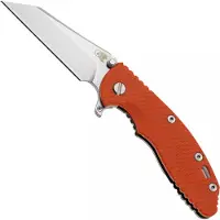 Rick Hinderer Knives Rick Hinderer XM-18 3.5" S45VN Wharncliffe Fatty Tri-Way, Stonewashed, Orange G10, pocket knife