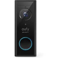 Eufy Video Doorbell 2K - Dörrklocka - trådlös - Wi-Fi - 2.4 Ghz - svart