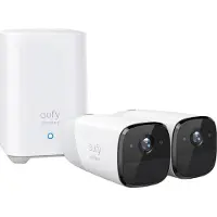 Eufy eufyCam 2 Pro - Nätverksövervakningskamera - utomhusbruk, inomhusbruk - väderbeständig - färg (Dag&Natt) - ljud - trådlös - Wi-Fi - med Eufy HomeBase 2 (paket om 2)
