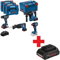 Bosch AKKUSÆT 18V GSR GDX GBH GSA L-BOXX