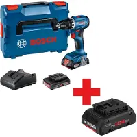 Bosch Skruvdragare/borr GSR 18V-45 Professional; 18 V; 2x2,0 Ah batt. + L-Boxx 136