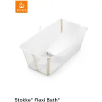 Stokke Flexi Bath – hopfällbart badkar för barn med insats | sandfärgad