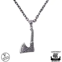 Northern Viking Jewelry Valknut Axe hänge NVJ-H-RS055