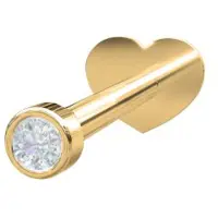 Nordahl Jewellery PIERCE52 labret med diamant 1,5mm 314 008BR5