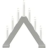 Konstsmide Elljusstake Grå trä 7 ljus 34cm