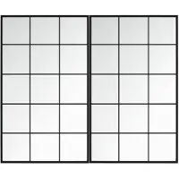 vidaXL Väggspeglar 2 st svart 100x60 cm metall