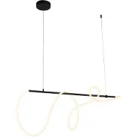 QAZQA Designpendellampa svart inkl LED 3-stegs dimbar - Danisha