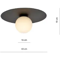 Emibig Taklampa Solar LIGHTING, dimbar, Svart, Vardagsrum / matsal, Metall, Modern, Taklampa